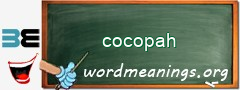 WordMeaning blackboard for cocopah